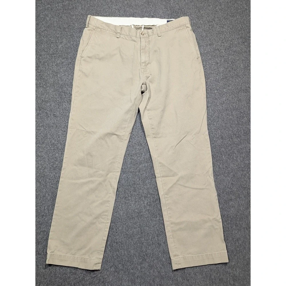 Polo Ralph Lauren Chino Pants Men 38 x 32 Khaki Classic Fit Preppy Office